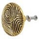 Round Wave Shape Antique Golden Aluminium Cabinet Knob
